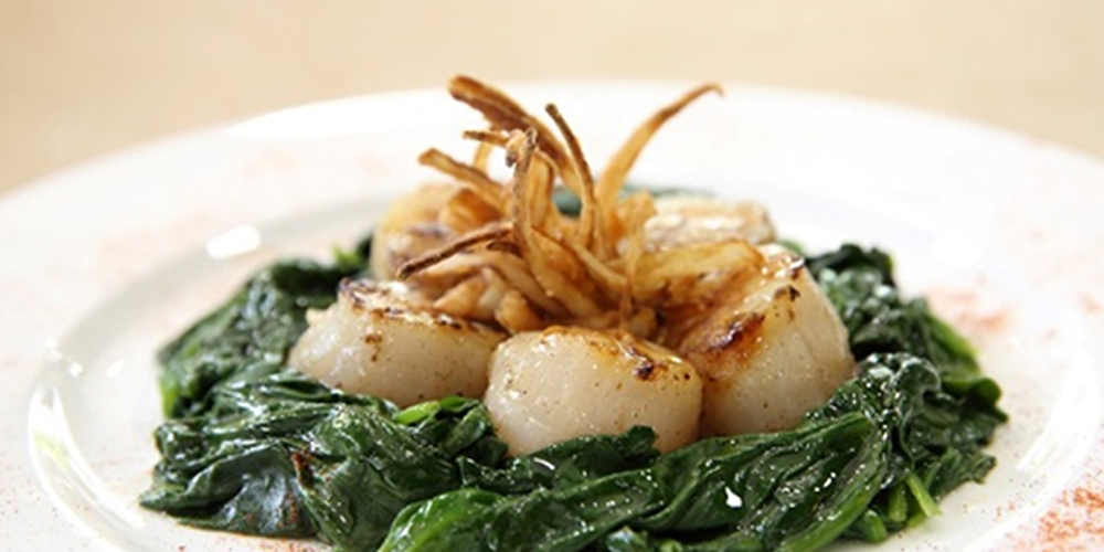 Sea Scallops with Spinach Recipe