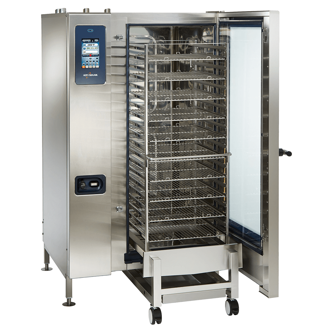 CTP20-20 Combitherm Combi Oven with door open and rack pulled out