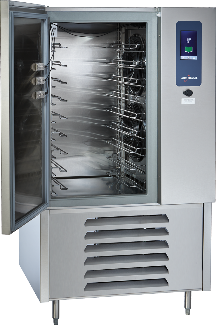 Refrigerador vertical QC3-40 con puerta abierta