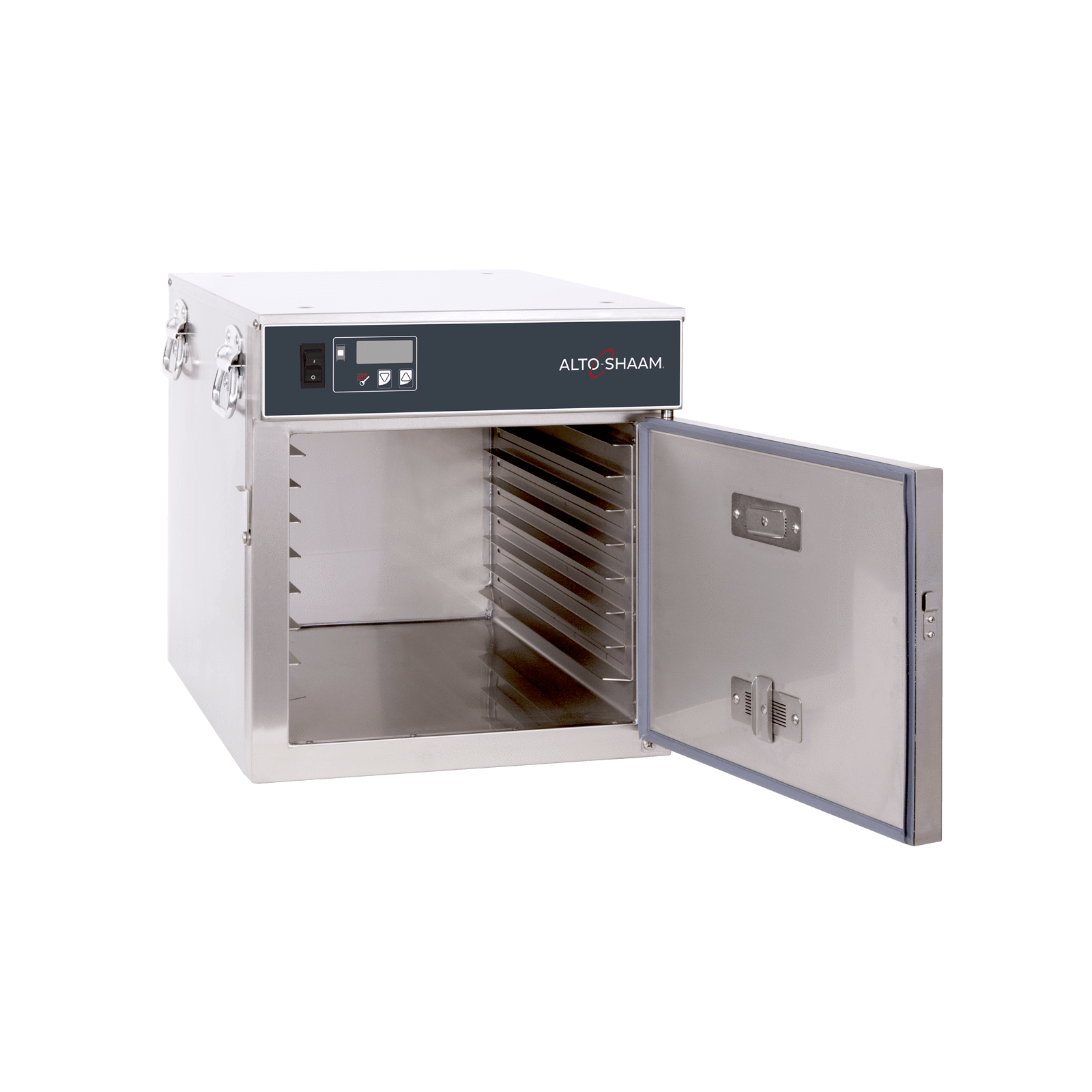 Низкотемпературный тепловой шкаф для хранения продуктов с технологией Halo Heat 300-S с открытой дверцей